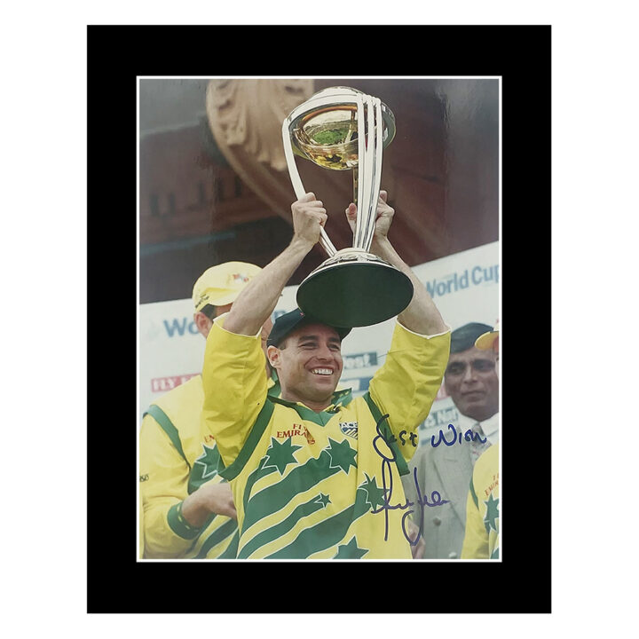 Signed Michael Bevan Photo Display - 10x8 Cricket World Cup Winner 1999