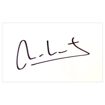 Signed Nuno Valente White Card - Everton Autograph