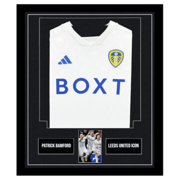 Signed Patrick Bamford Framed Display Shirt - Leeds United Icon