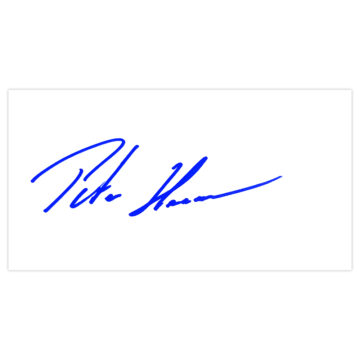 Signed Peter Hanson White Card - Golf Autograph