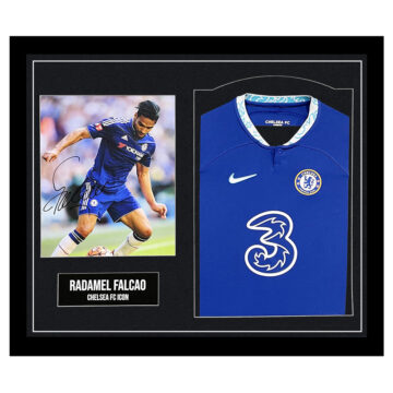 Signed Radamel Falcao Framed Display Shirt - Chelsea FC Icon