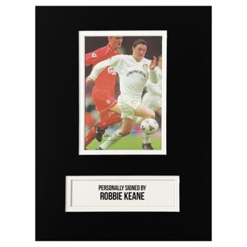 Signed Robbie Keane Photo Display - 12x8 Leeds United Icon