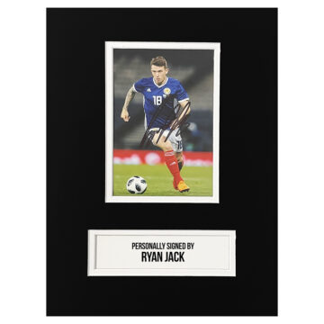 Signed Ryan Jack Photo Display - 12x8 Scotland Icon