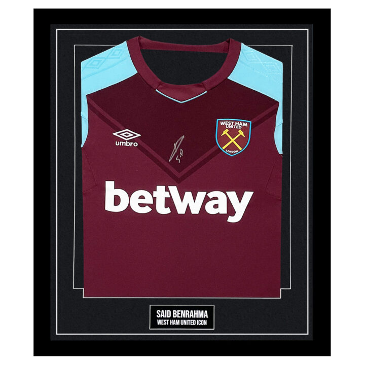 Signed Said Benrahma Framed Shirt - West Ham United Icon