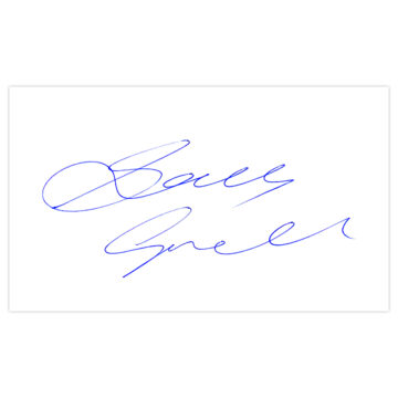 Signed Sally Gunnell White Card - Olympic Champion