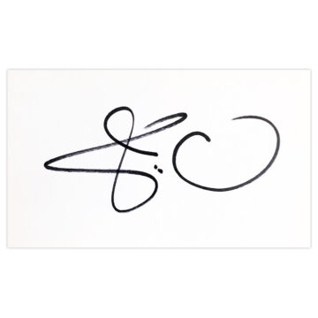 Signed Sam Billings White Card - England Cricket Icon