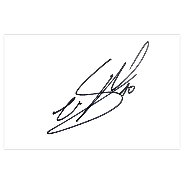 Signed Sergi Darder White Card - Espanyol Autograph