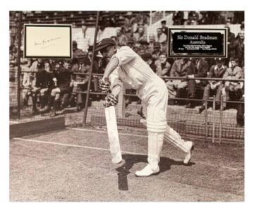 Signed Sir Donald Bradman Photo Display – Australia Cricket Icon