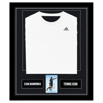 Signed Stan Wawrinka Framed Display Shirt - Tennis Icon Autograph