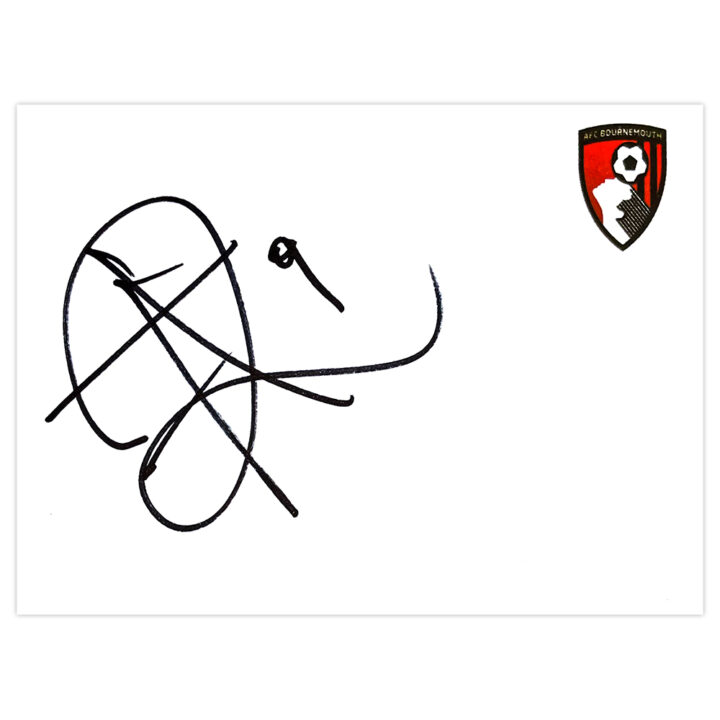 Signed Tokelo Rantie White Card - AFC Bournemouth Autograph