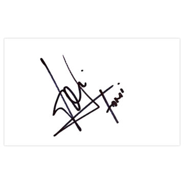 Signed Toni Jimenez White Card - Espanyol Autograph