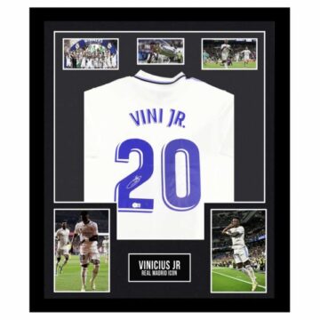 Signed Vinicius JR Shirt Framed – Champions League Winner 2022