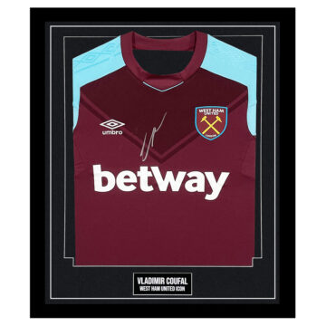 Signed Vladimir Coufal Framed Shirt - West Ham United Icon