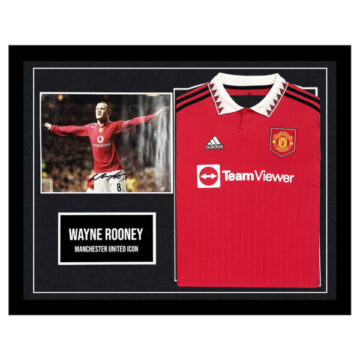 Signed Wayne Rooney Framed Display Shirt - Manchester United Icon