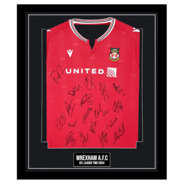 Signed Wrexham A.F.C. Framed Home Shirt - EFL League Two 2024