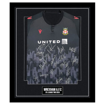 Signed Wrexham A.F.C. Framed Third Shirt - EFL League Two 2024