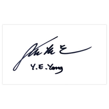 Signed Yang Yong-eun White Card - Golf Icon Autograph