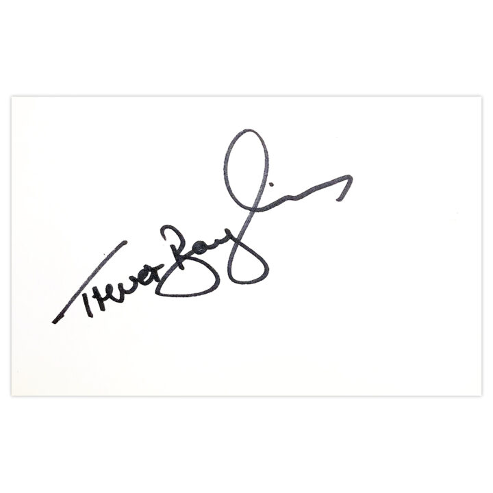 Trevor Bayliss Signed White Card - England Cricket Coach