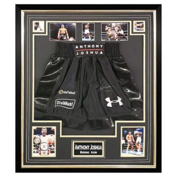 Autograph Anthony Joshua Shorts Framed - Boxing World Champion