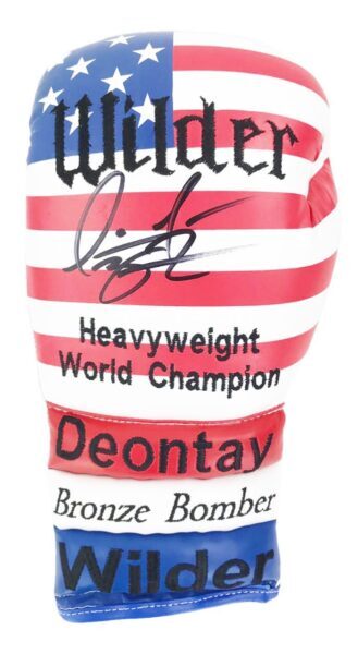 Autograph Deontay Wilder Boxing Glove - Bronze Bomber Heavyweight Champion