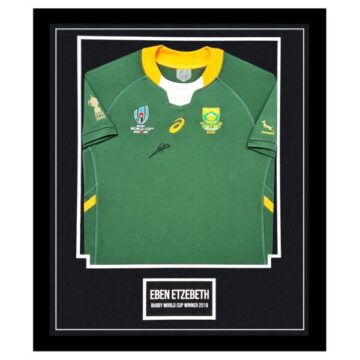 Autograph Eben Etzebeth Rugby Shirt - RWC Winner 2019