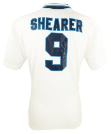 Autographed Alan Shearer England Jersey - Euro 1996 Shirt