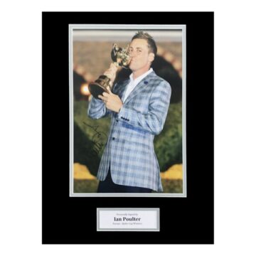 Autographed Ian Poulter Photo Display 16x12 - Ryder Cup Icon Autograph