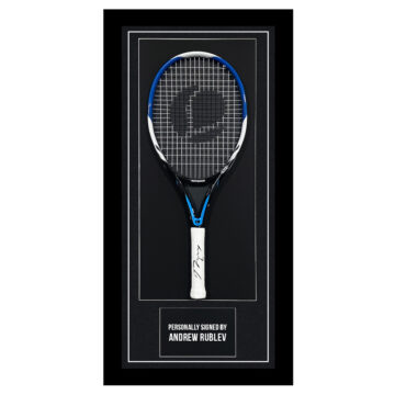 Framed Andrey Rublev Signed Racket - Tennis Icon Autograph