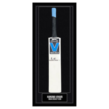 Hanuma Vihari Signed Framed Bat - India Cricket Icon