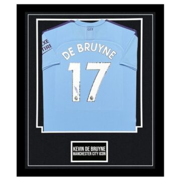 Kevin De Bruyne Signed Framed Jersey - Manchester City Football Icon