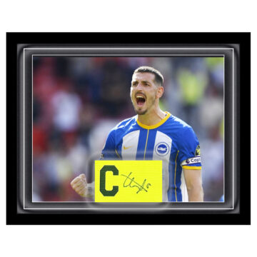 Lewis Dunk Signed Framed Dome Armband - Brighton & Hove Albion Captain