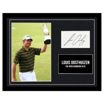 Louis Oosthuizen Signed Framed Photo Display - 16x12 The Open Champion 2010