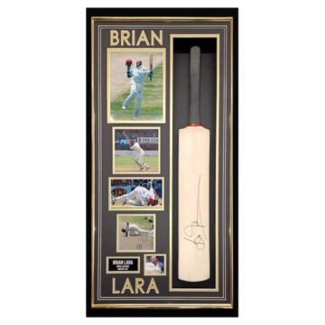 Rare Signed Brian Lara Bat Framed - World Record 400 Not Out