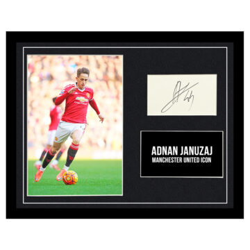 Signed Adnan Januzaj Framed Photo Display - 16x12 Manchester United Icon