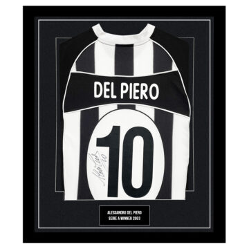 Signed Alessandro Del Piero Framed Shirt - Serie A Winner 2003