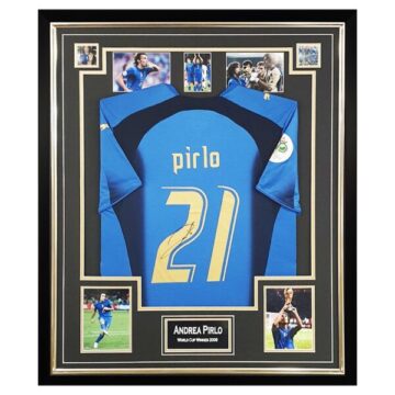 Signed Andrea Pirlo Framed Shirt - World Cup Winner 2006