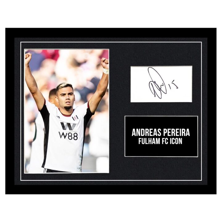 Signed Andreas Pereira Framed Photo Display - Fulham FC Icon