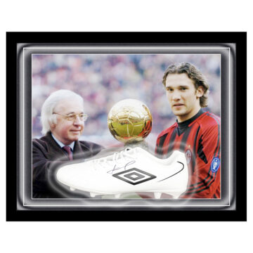 Signed Andriy Shevchenko Boot Framed Dome - Ballon d'Or Winner 2004