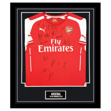 Signed Arsenal FC Jersey Framed - FA Cup Winners 2015 Shirt