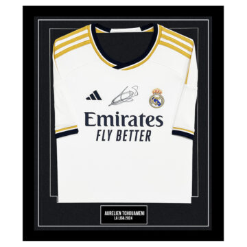 Signed Aurelien Tchouameni Framed Shirt - La Liga 2024