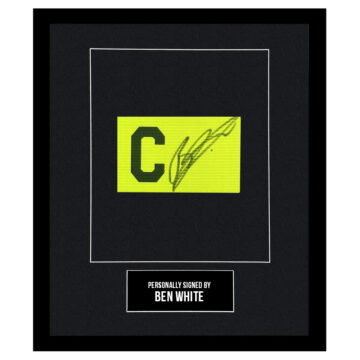 Signed Ben White Framed Captain Armband - Arsenal FC Icon