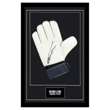 Signed Bernd Leno Framed Glove - Arsenal FC Icon