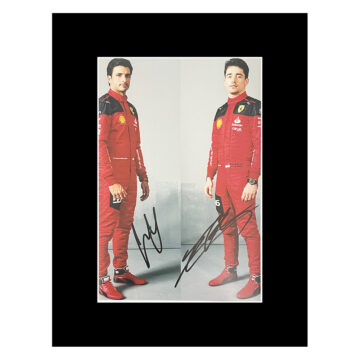 Signed Carlos Sainz & Charles Leclerc Photo Display - 16x12 Formula One Icons