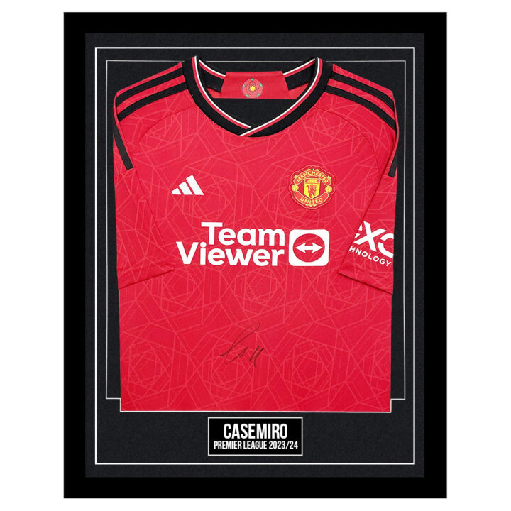 Signed Casemiro Framed Shirt - Premier League 202324