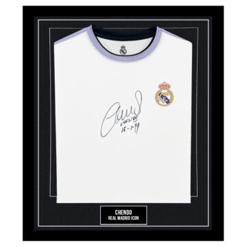 Signed Chendo Framed Shirt - Real Madrid Icon Autograph