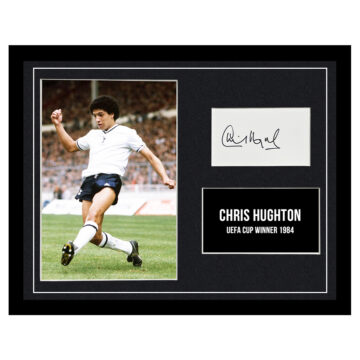 Signed Chris Hughton Framed Photo Display - 16x12 UEFA Cup Winner 1984