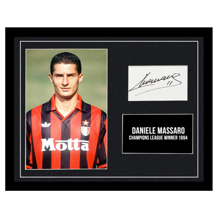 Signed Daniele Massaro Framed Photo Display - UCL Winner 1994