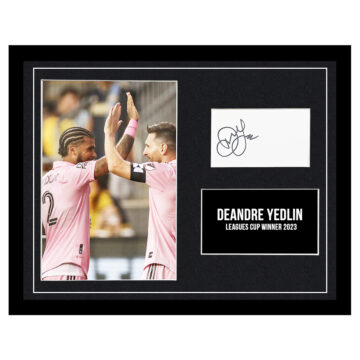 Signed Deandre Yedlin Framed Photo Display - 16x12 Leagues Cup Winner 2023