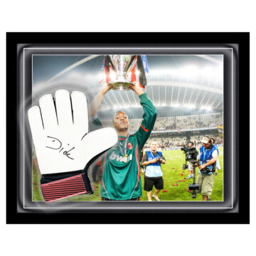 Signed Dida Glove Framed Dome - Champions League Winner 2007