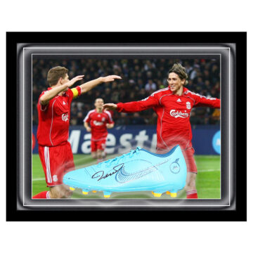 Signed Fernando Torres Boot Framed Dome - Liverpool Icon